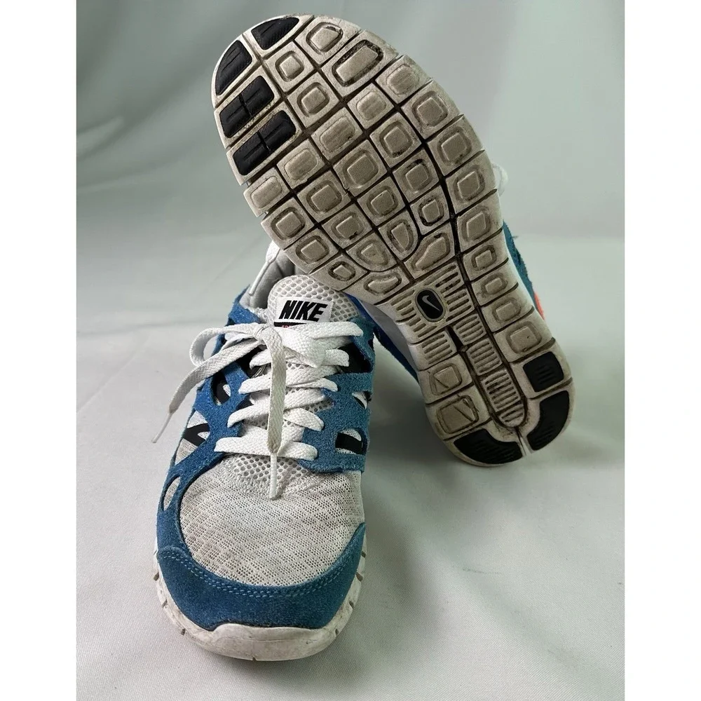 NIKE‎ Womens FREE RUN 2 Sneakers DV2221-100 White Blue US Size 7.5 EUC